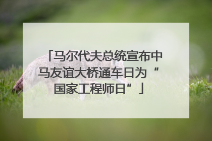 马尔代夫总统宣布中马友谊大桥通车日为“国家工程师日”